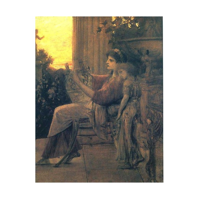 800x800 Sappho By Gustav Klimt Art Gallery Oil Painting Reproductions - Sappho Painting