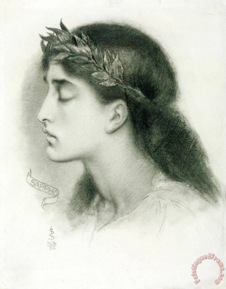 754x960 Simeon Solomon Study Of Sappho Painting - Sappho Painting