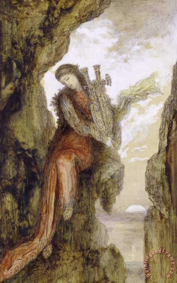 601x960 Gustave Moreau Sappho On The Cliff Painting - Sappho Painting