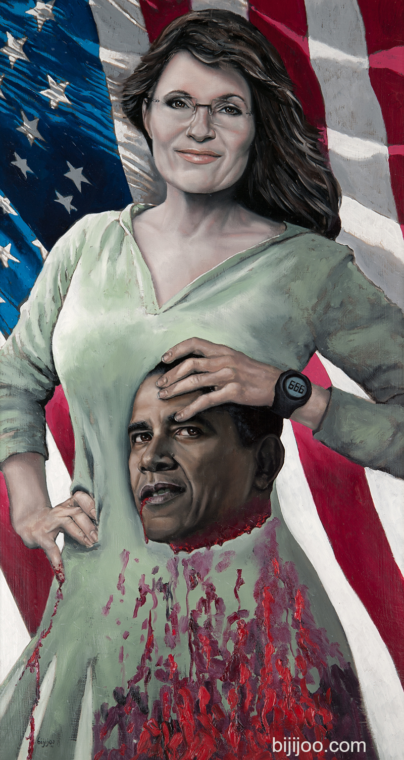 800x1506 Sarah Palin For President Bijijoo - Sarah Palin Painting