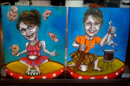 435x289 Friday Fun Sarah Palin Art - Sarah Palin Painting