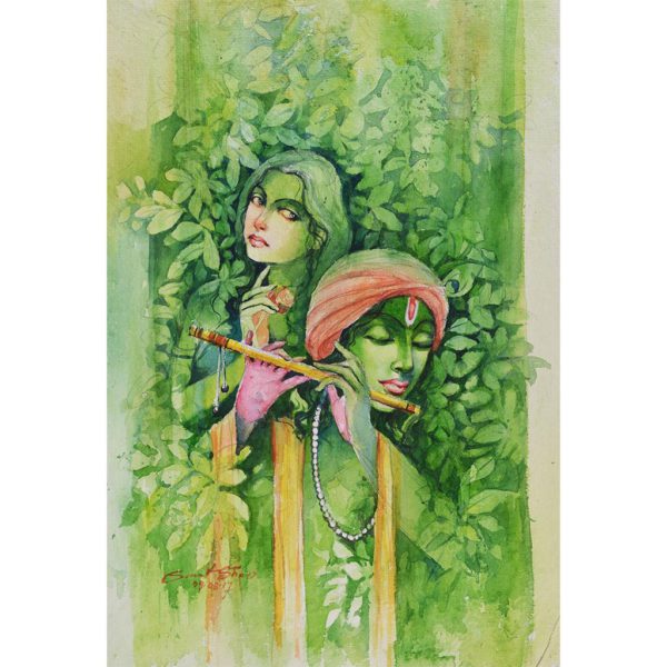 600x600 Water Colour On Paper By Indian Artists Sarat Kumar Shaw - Sarat Painting