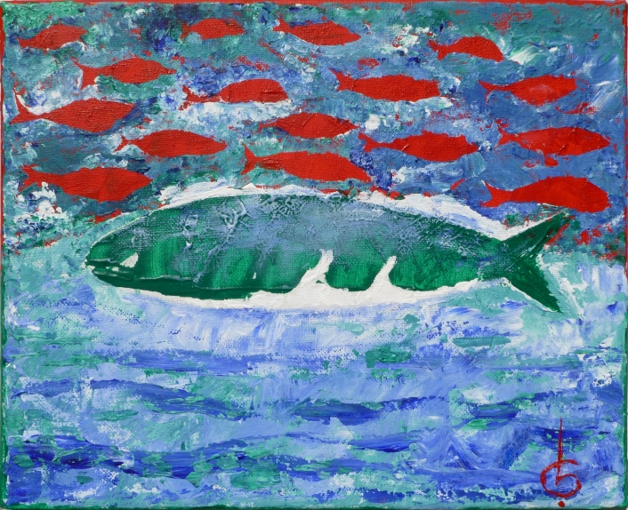 706x574 Painting Sardines For Cardume - Sardines Painting