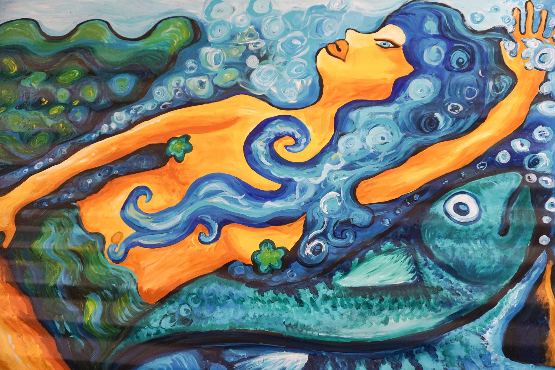 1920x1280 Saatchi Art Wild Betty Sardines Painting By Krissie Gwynne - Sardines Painting