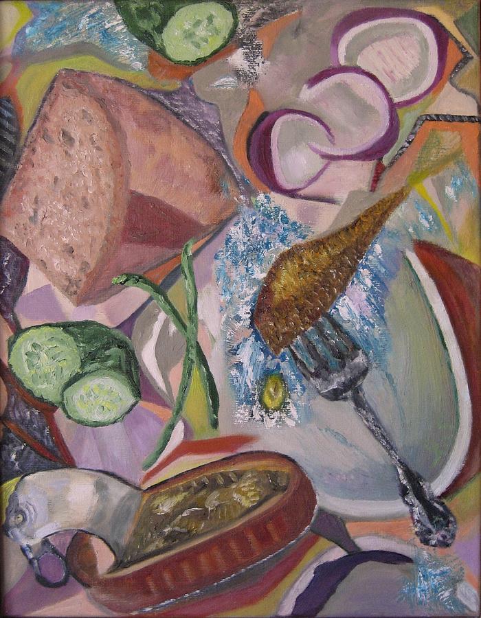 700x900 Sardines Painting By Irina Stroup - Sardines Painting