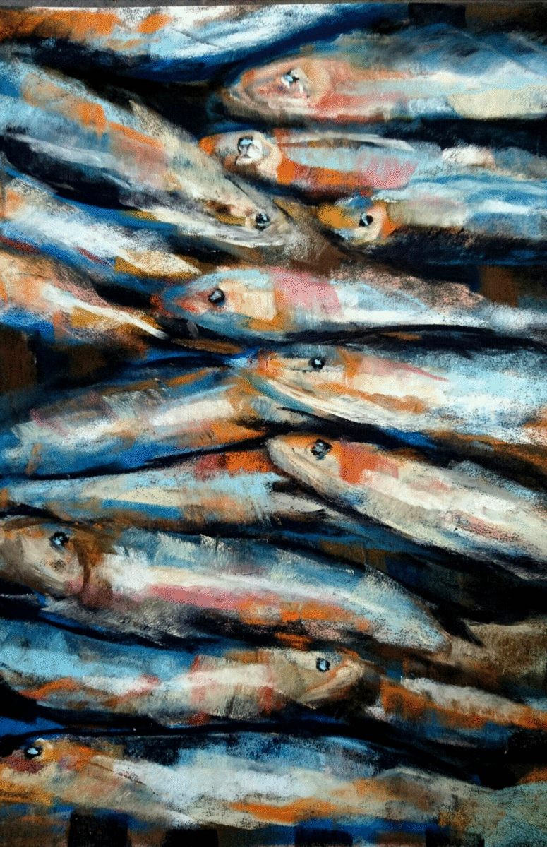 775x1201 Sardines (Nathalie Jaguin) - Sardines Painting