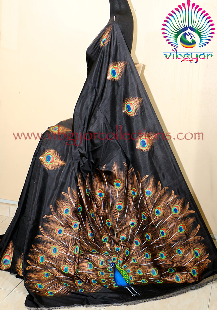 700x1000 Swarnamayooram - Saree Painting