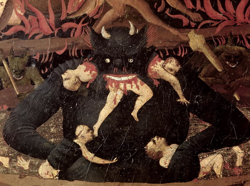800x596 The Last Judgement Detail Of Satan Devouring The Damned In Hell - Satan Painting