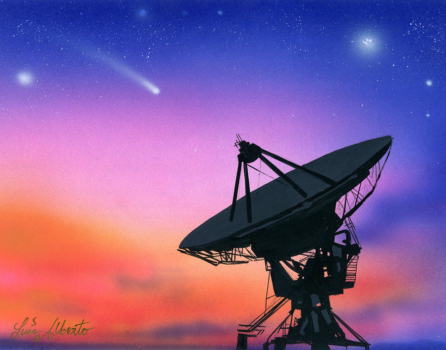 900x707 Southwest Satellite Painting By Luis Navarro - Satellite Painting