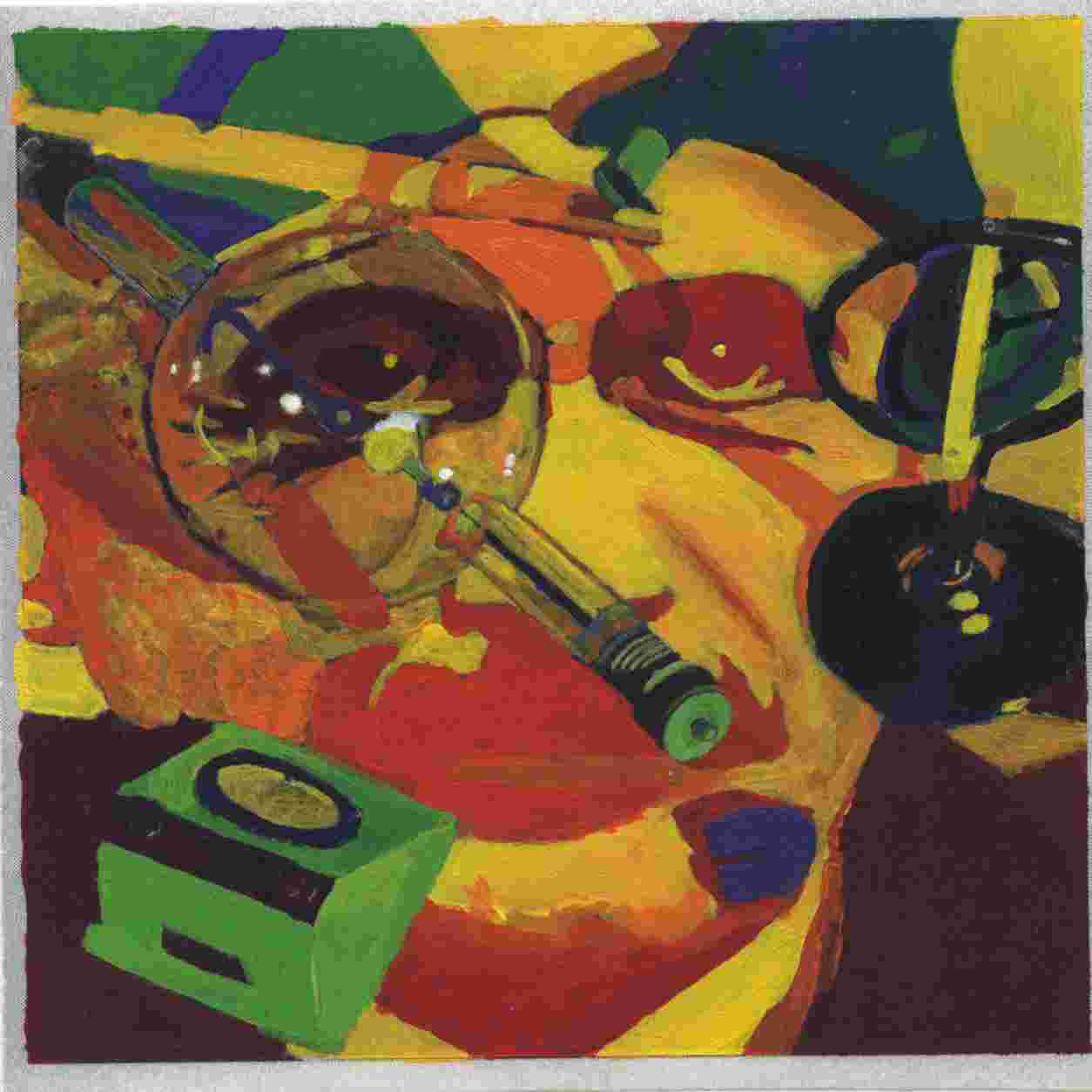 1254x1254 Still Life With Einstein, Color Comps - Saturation Painting