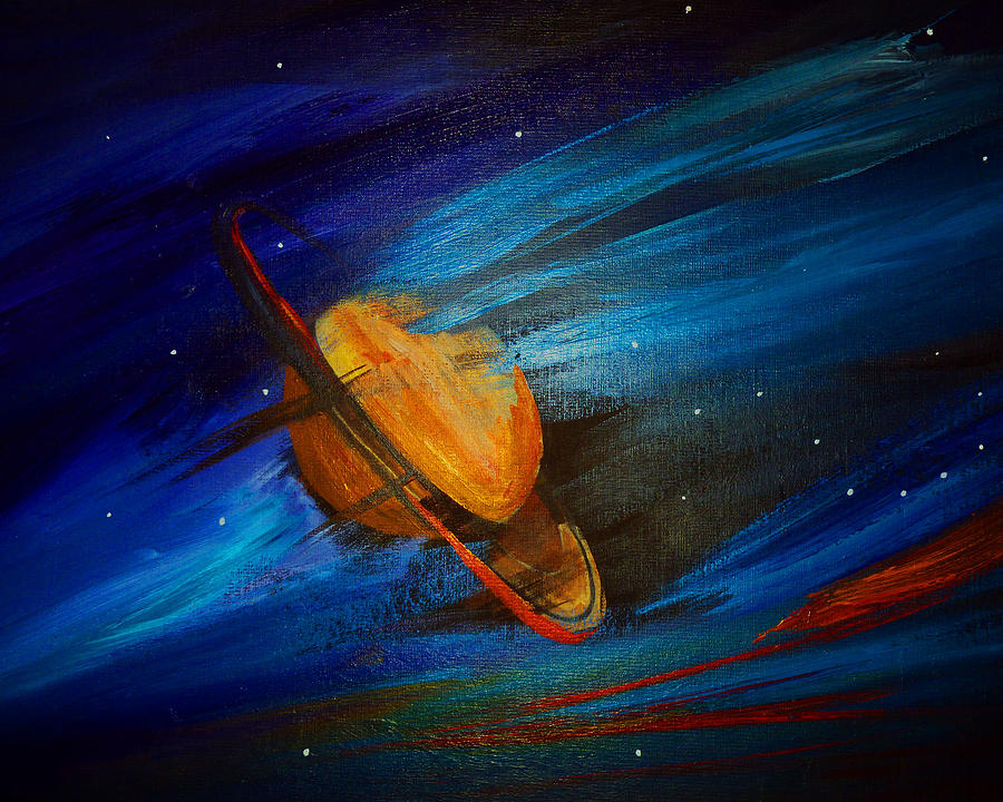 900x720 Saturn Painting By Jean Habeck - Saturn Painting