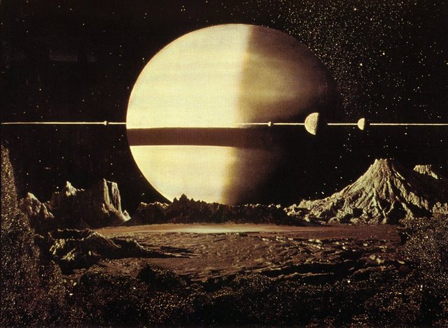 640x469 Original Creators Father Of Modern Space Art Chesley Bonestell - Saturn Planet Painting