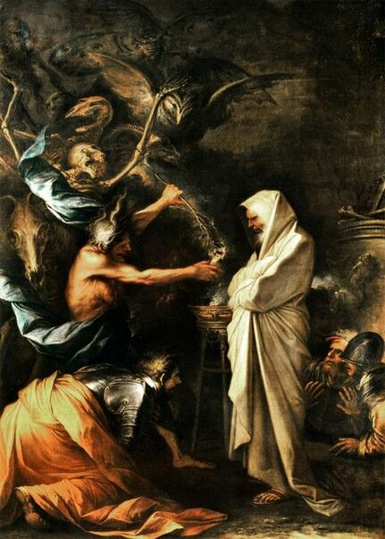 431x604 Apparition Of The Spirit Of Samuel To Saul - Saul And The Witch Of Endor Painting