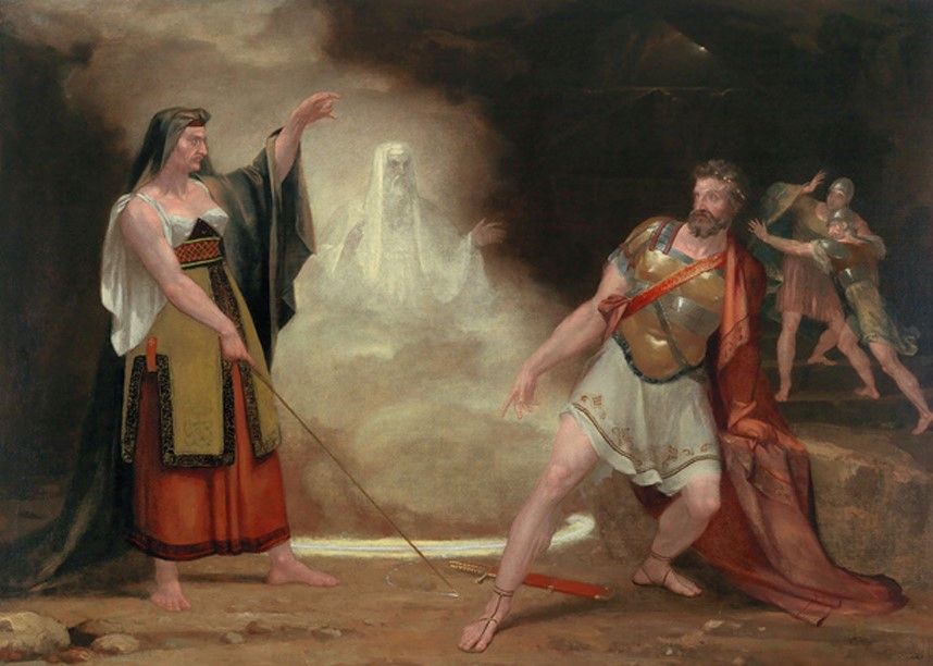 858x612 Saul And The Witch Of Endor Painting Washington Allston Oil - Saul And The Witch Of Endor Painting