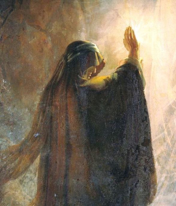 587x689 The Witch Of Endor Foretells King Saul's Death - Saul And The Witch Of Endor Painting