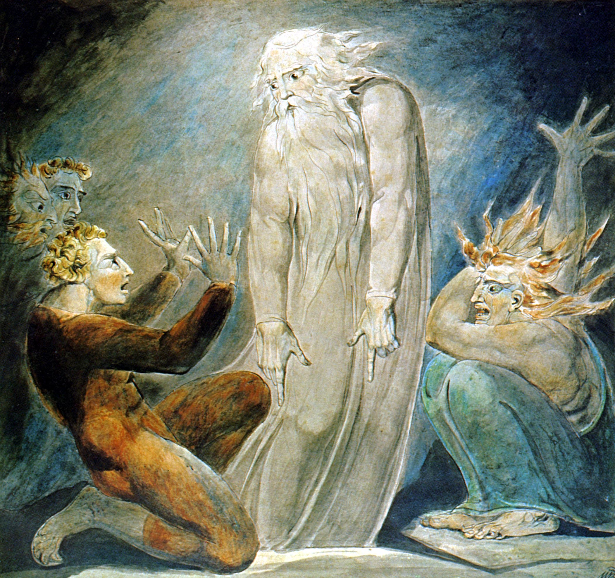 2103x1976 The Witch Of Endor William Blake Biblioklept - Saul And The Witch Of Endor Painting