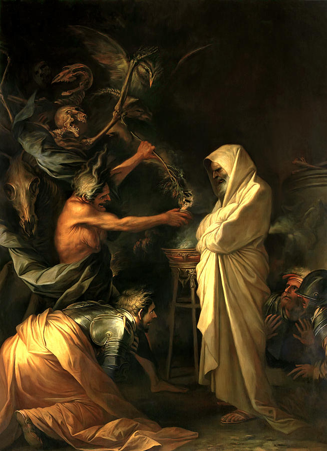 653x900 Apparition Of The Spirit Of Samuel To Saul Painting By Salvator Rosa - Saul Painting