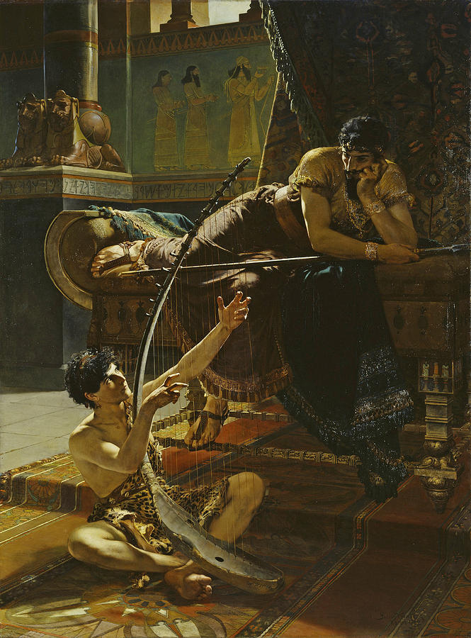 665x900 David And Saul Painting By Julius Kronberg - Saul Painting