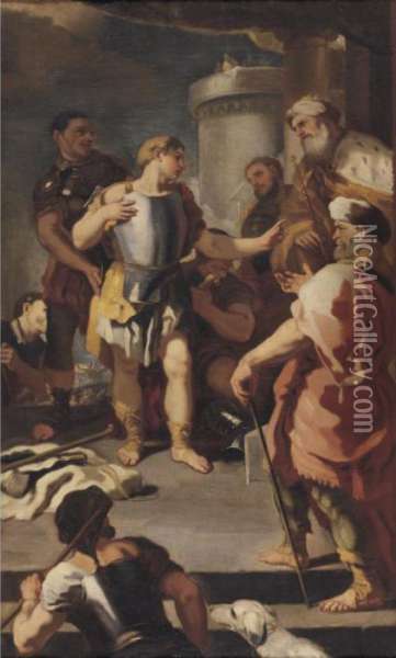 361x600 David Refusing The Armor Of King Saul Oil Painting Reproduction By - Saul Painting
