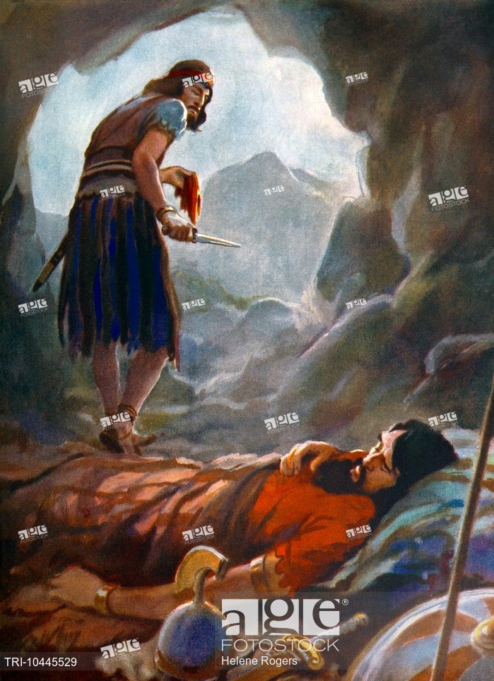699x963 David Spares The Life Of The Sleeping Saul Painting By Henry - Saul Painting
