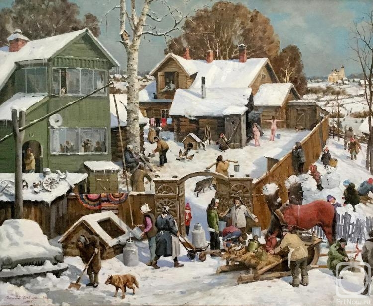 750x615 Painting Smoke Sauna Buy On Artnow.ru - Sauna Painting