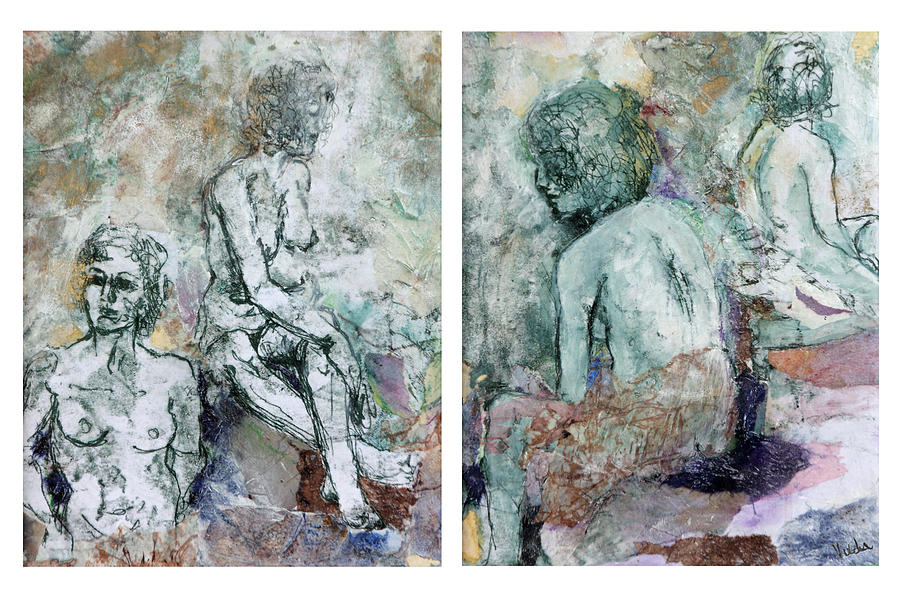 900x599 The Sauna Painting By Valda Preen - Sauna Painting