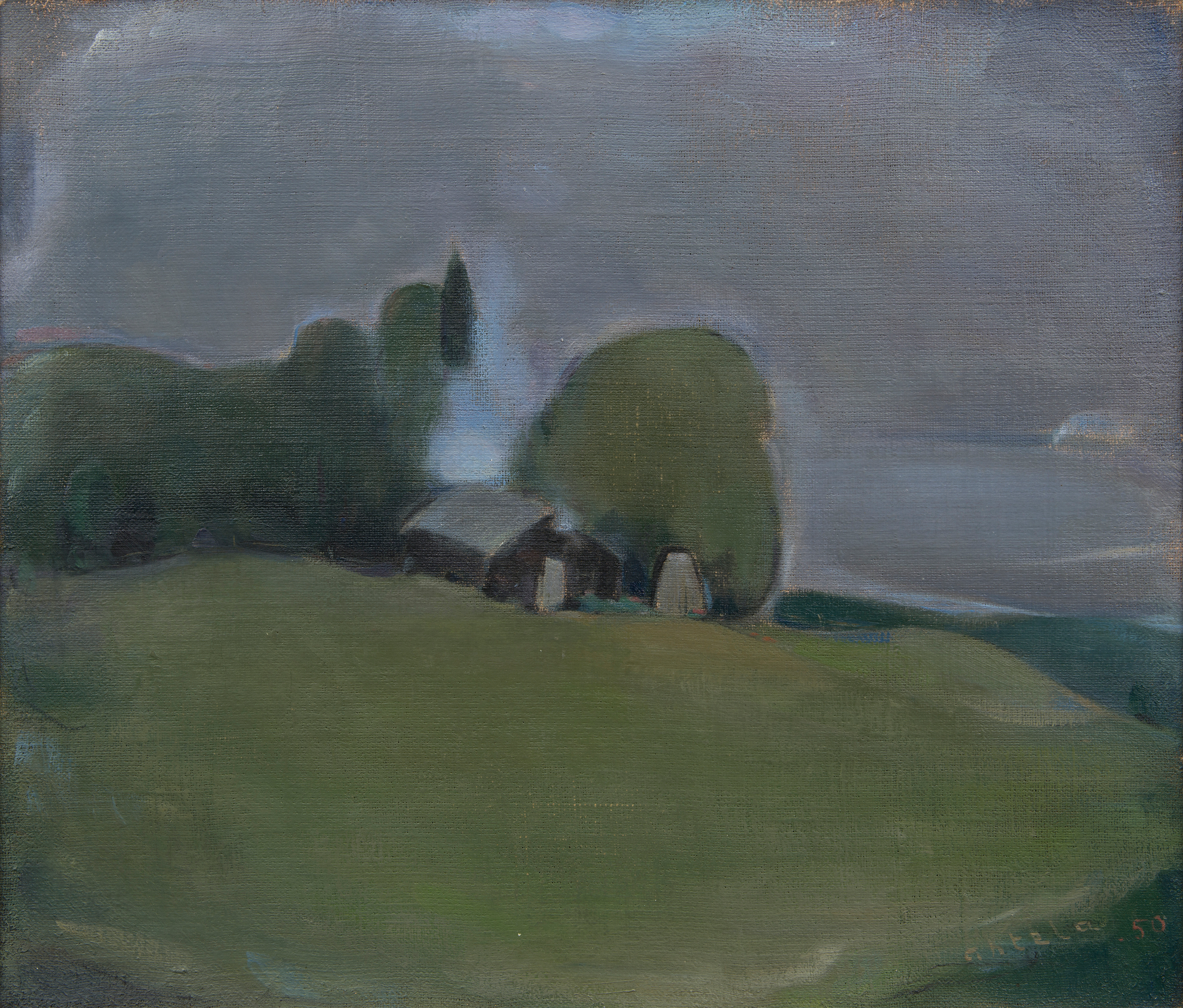 3000x2556 H. (Einar Reuter) Ahtela, - Sauna Painting