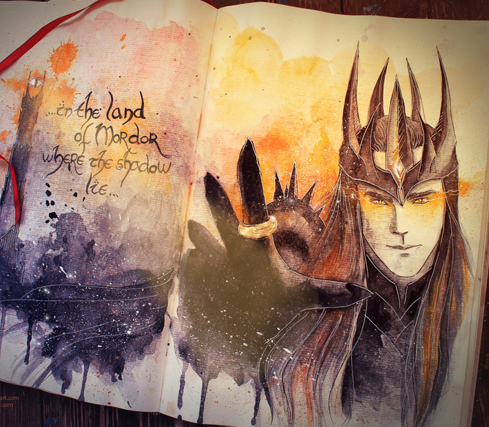 710x620 Sauron Painting By Kinko White - Sauron Painting