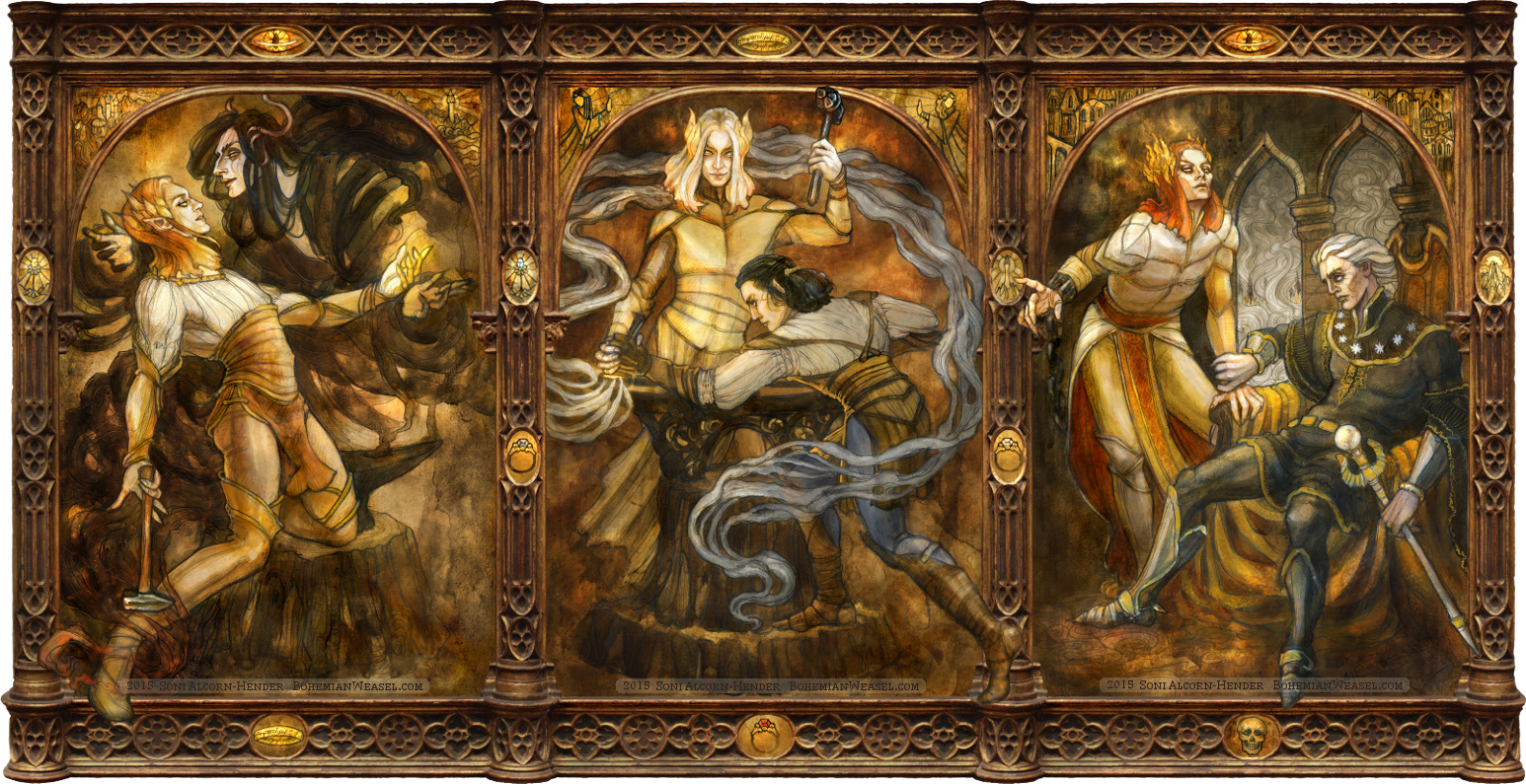 1546x795 Sauron Triptych Bohemian Weasel - Sauron Painting