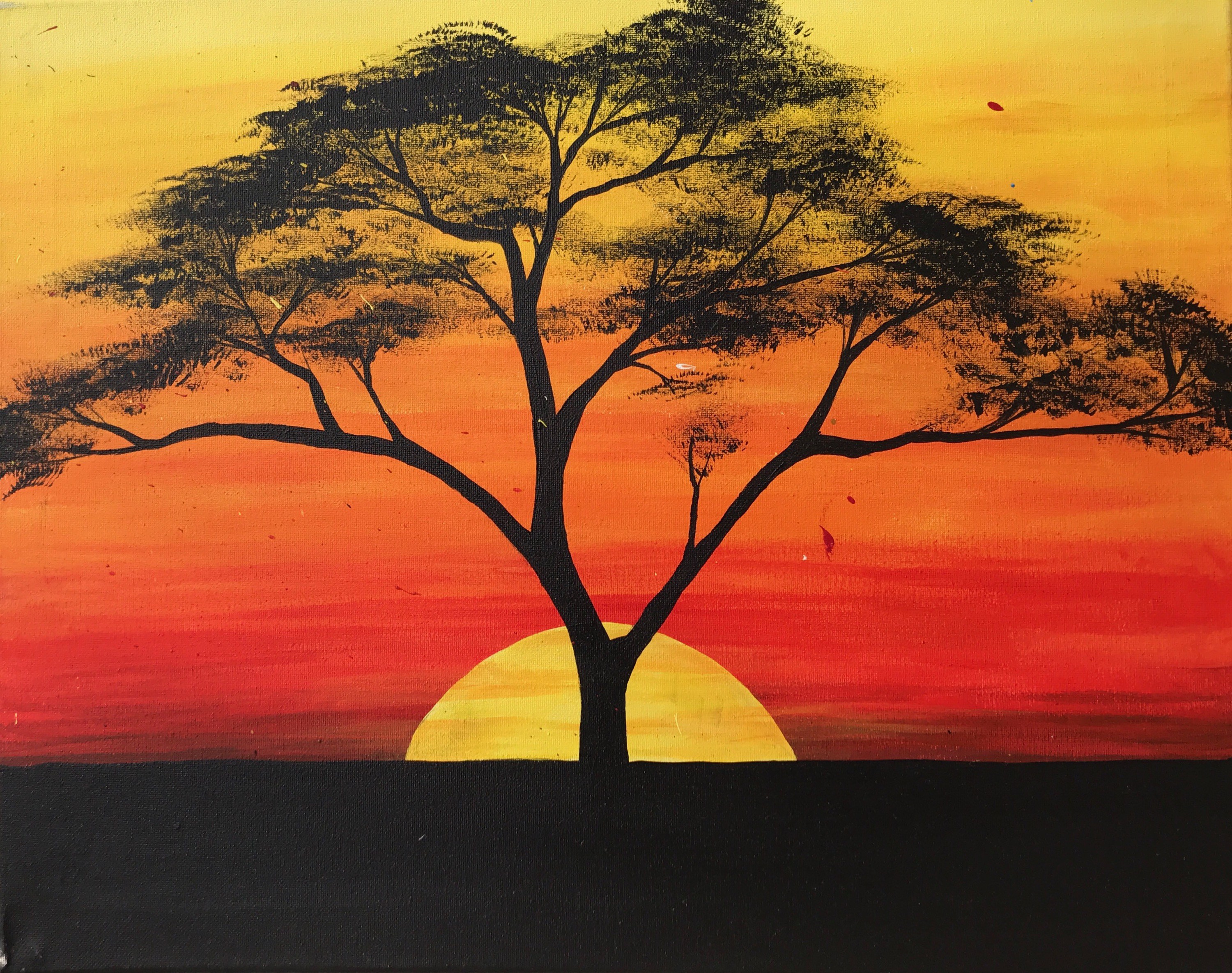 3000x2370 Savannah Tree Relax It's Just Art - Savannah Painting