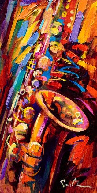 317x630 Simon Bull Images 2012 Paintings, Jazz And Jazz Art - Saxophone Painting