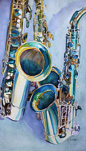 171x300 Tenor Saxophone Paintings Fine Art America - Saxophone Painting
