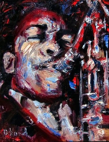 379x495 John Coltrane Jazz Painting Art Saxophone Paintings By Debra Hurd - Saxophone Painting