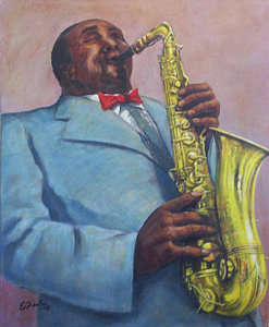 247x300 Saxophone Player Paintings Fine Art America - Saxophone Player Painting