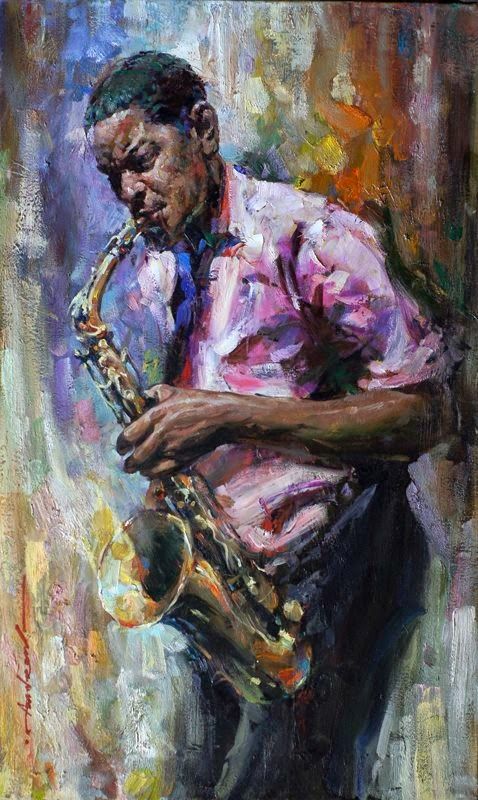 Saxophone paintings search result at PaintingValley.com