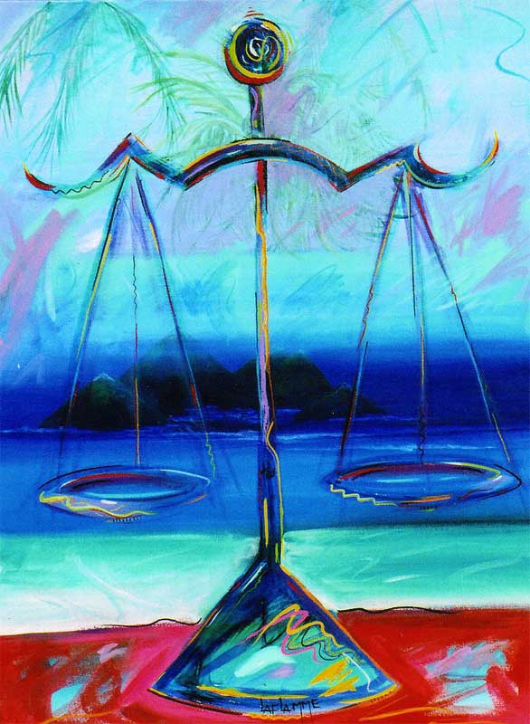 586x800 Open - Scales Of Justice Painting