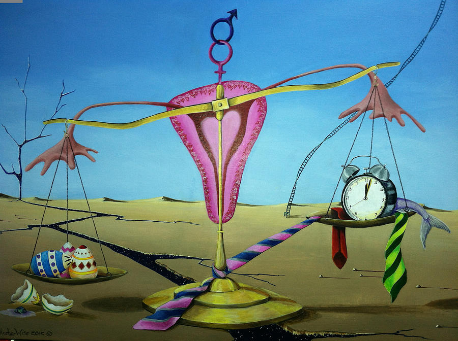 900x672 Scales Of Justice For Women Painting By Sandra Scheetz Wise - Scales Of Justice Painting