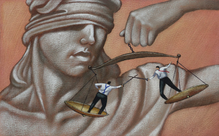 450x280 Stock Illustration - Scales Of Justice Painting