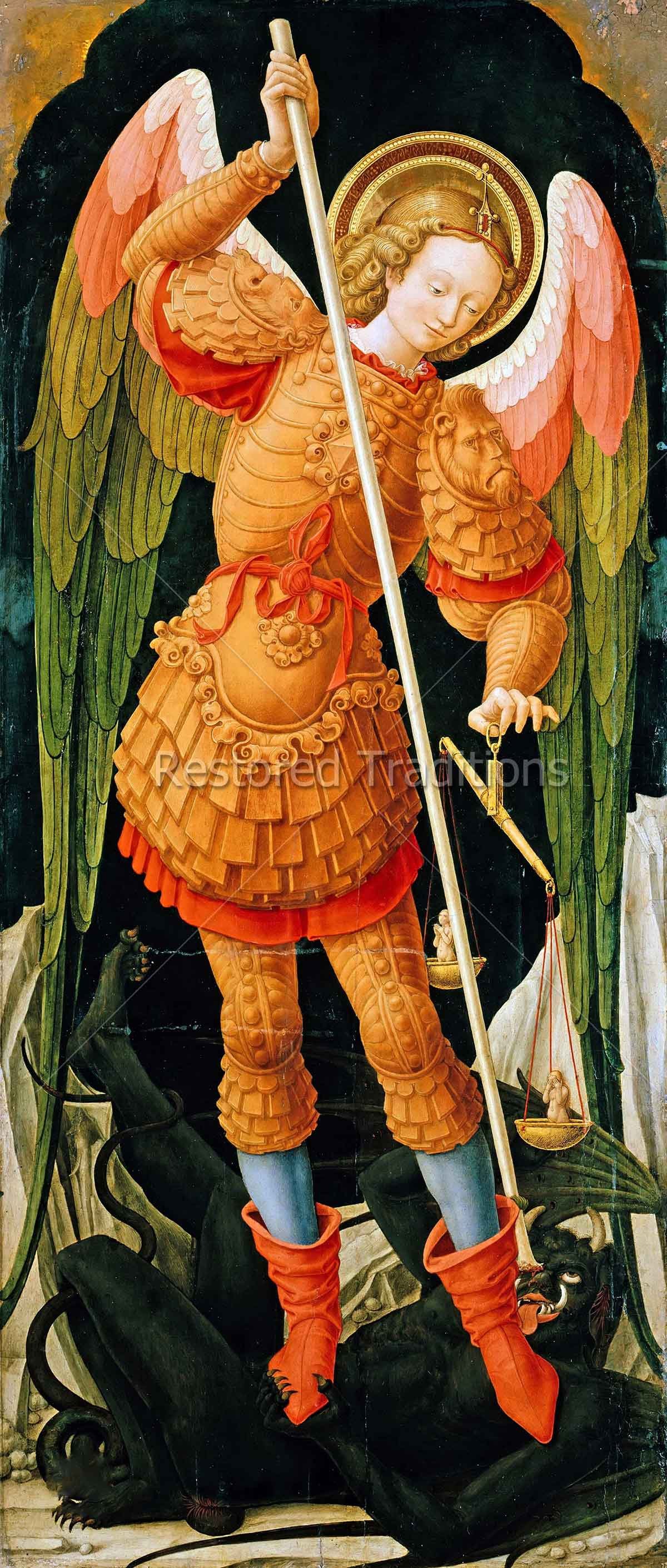 1200x2820 Archangel Michael And The Scales Of Justice High Res Download - Scales Of Justice Painting