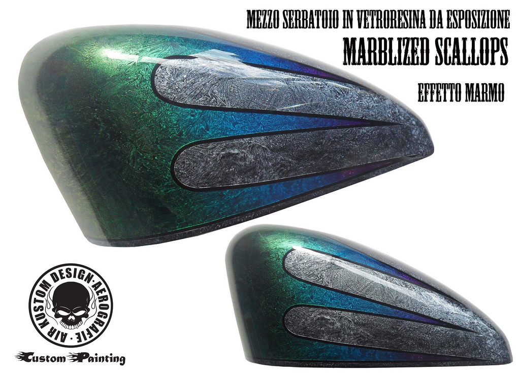 1024x739 Aerografie Grosseto Air Kustom Design Custom Painting - Scallops Painting