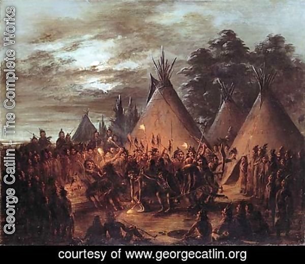 600x519 George Catlin - Scalp Painting