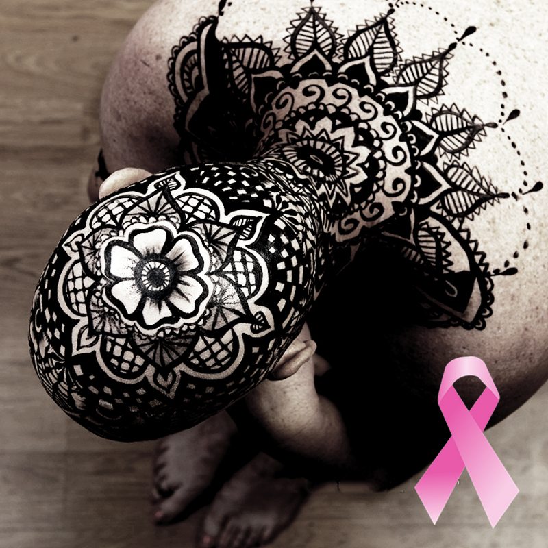 800x800 Scalp Painting Breast Cancer Charity Skincognito Body Painting - Scalp Painting