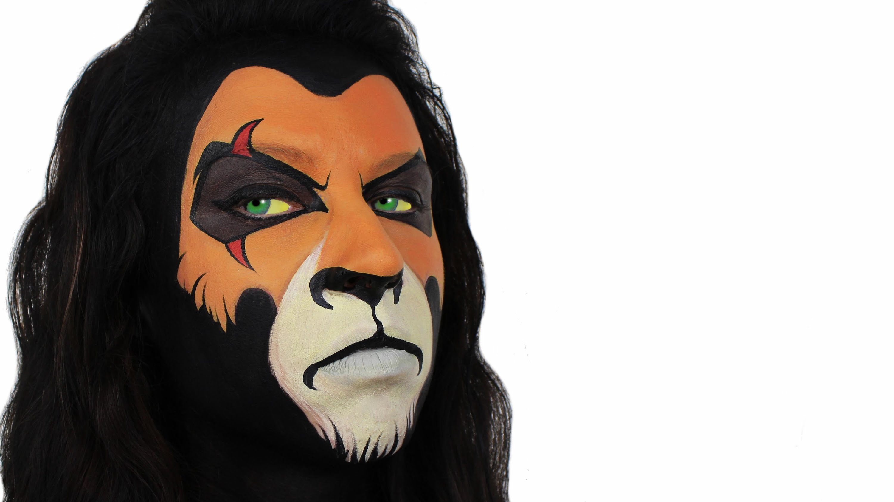 3000x1683 Scar The Lion King Face Painting - Scar Painting