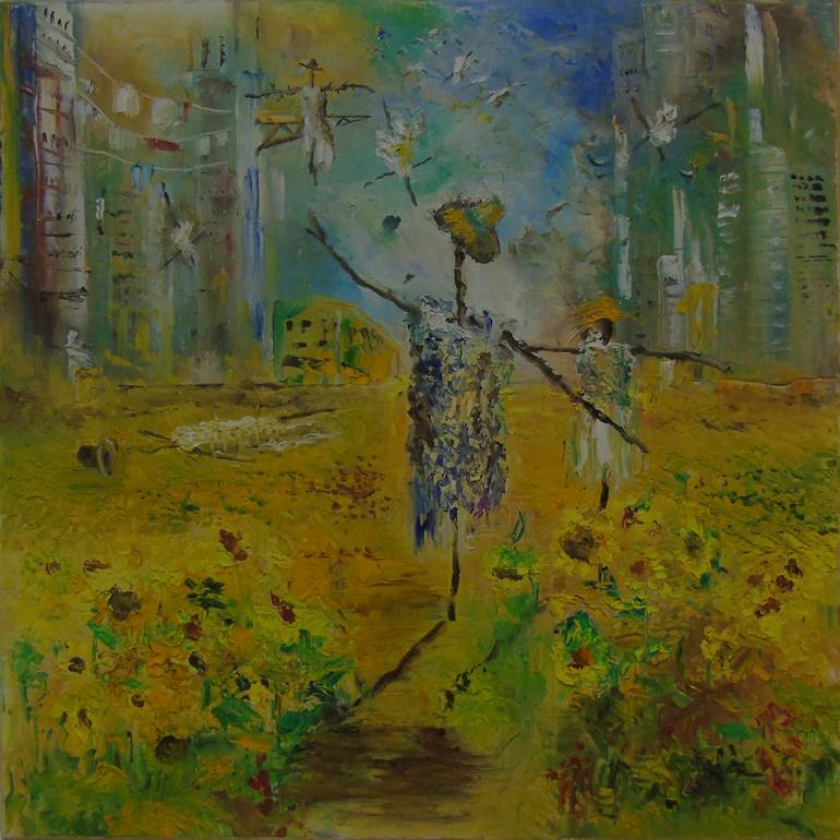 770x770 Saatchi Art Scarecrow Dance Painting By Igoris Stagys - Scarecrow Painting