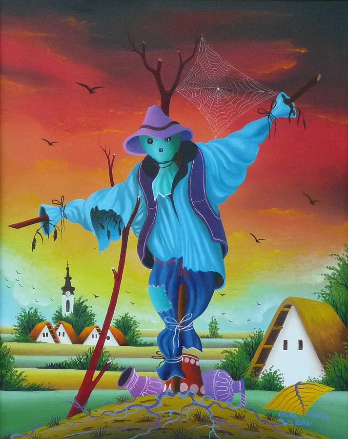 713x900 Scarecrow Painting By Pavel Cicka - Scarecrow Painting