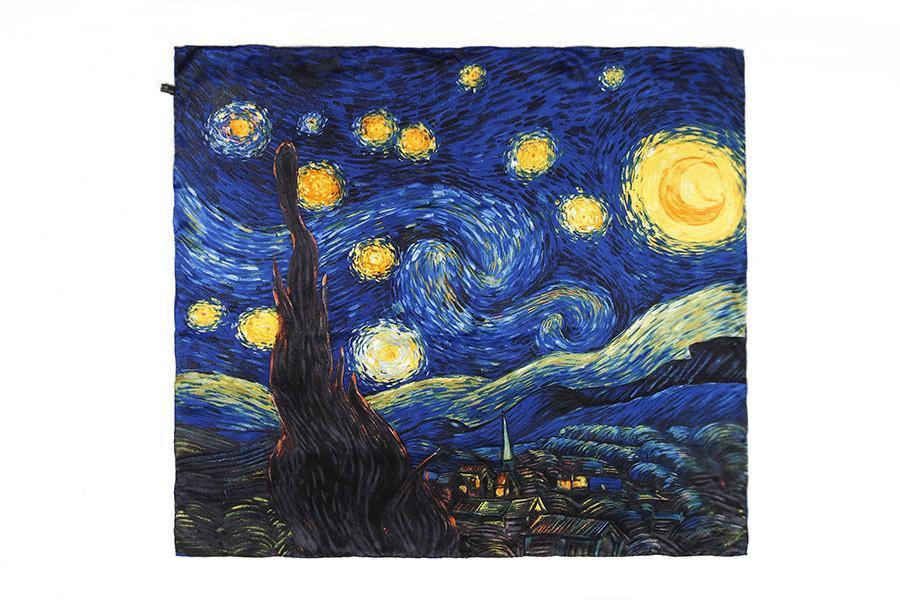 900x600 Large Square Silk Scarf 36x36 (90x90cm) Navy Theme Classic - Scarf Painting