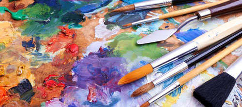 500x222 Play Day In The Country Silk Scarf Painting - Scarf Painting