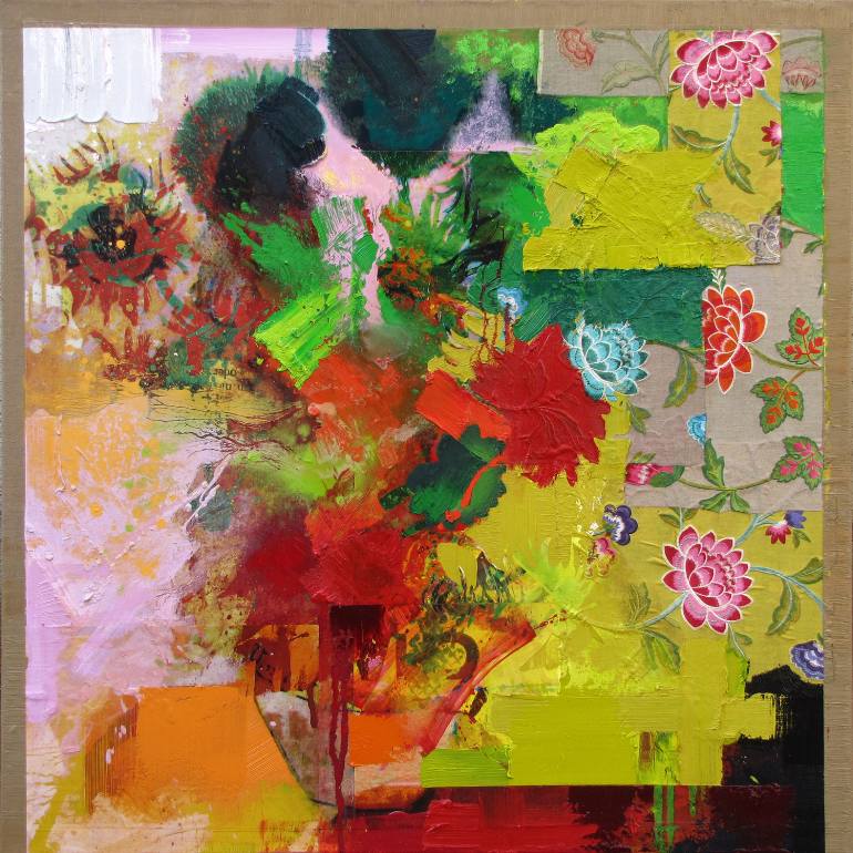 770x770 Saatchi Art Museum Shop Sunflowers Silk Scarf Painting By Peter - Scarf Painting