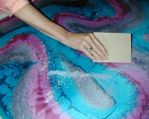 500x400 Salted Silk Scarf - Scarf Painting