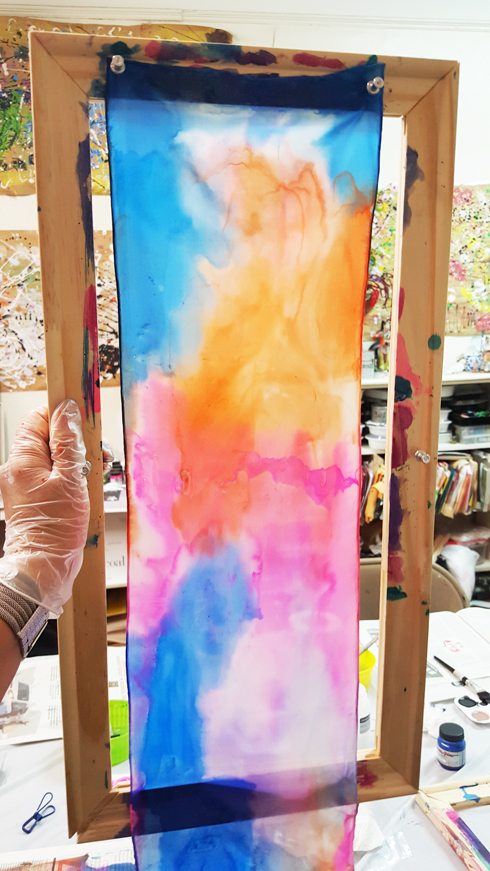490x871 Diy Silk Scarf Painting Class - Scarf Painting